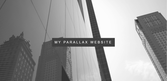 simple parallax landing page